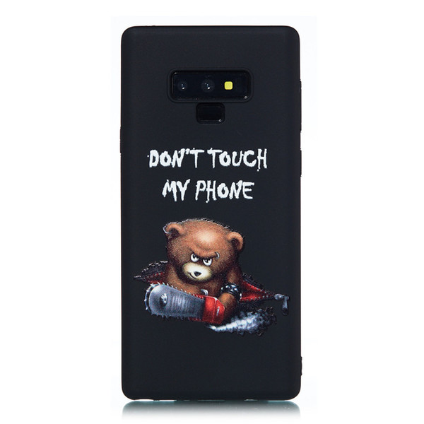 For Samsung Galaxy Note 9 Case Back Cover Soft TPU Matte Painting Owl Feather formula Color dog Boxing Cat Easy bear