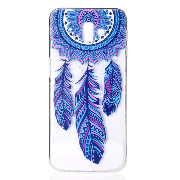 Transparent Soft TPU For Samsung Galaxy J6 Plus Case Cover Colour decoration Tower bike Butterfly Girl Design Mobile Phone Shell