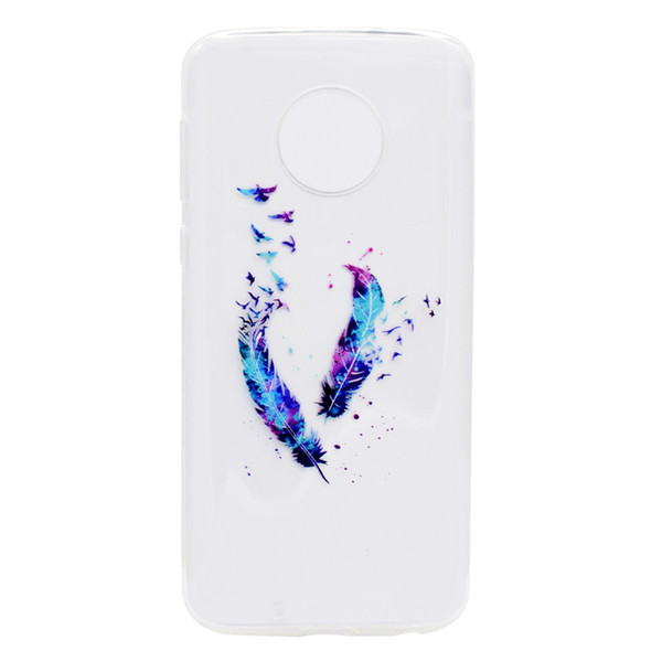 Transparent TPU Cover For Motorola Moto G6 G6 Plus Case Colour decoration Tower bike Butterfly Girl Design Phone Cases