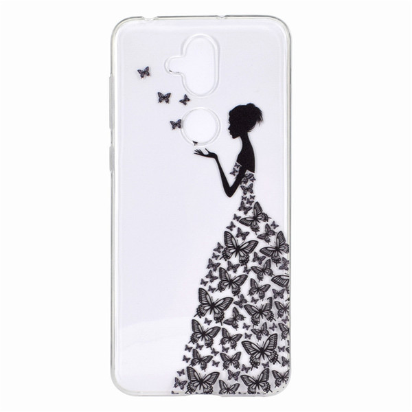 For Asus Zenfone 5 Lite ZC600KL Case Cover Transparent Soft TPU Colour decoration Tower bike Butterfly Girl Mobile Phone Cases