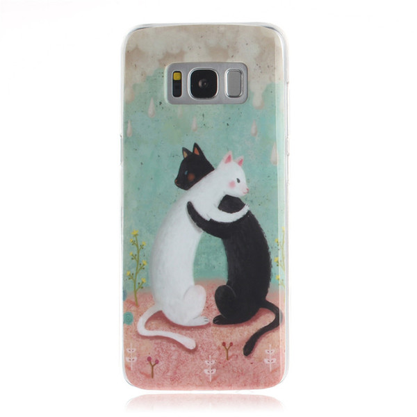 For Samsung Galaxy S8 S8 Plus Case Cover Fashion Soft TPU+IMD Animal bear cat Squirrel Flower pattern Mobile Phone Cases