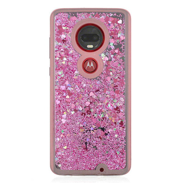 For Motorola Moto G7 Play Case Cover Quicksand Flash Glitter Powder Mirror Hard Mobile Phone Cases