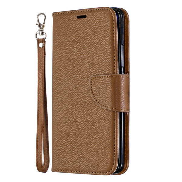 Flip Cover Stand Wallet For Huawei Mate 20 Lite Case Pure Color Lichee Pattern PU Leather Phone Cases For Huawei Mate 20 Pro