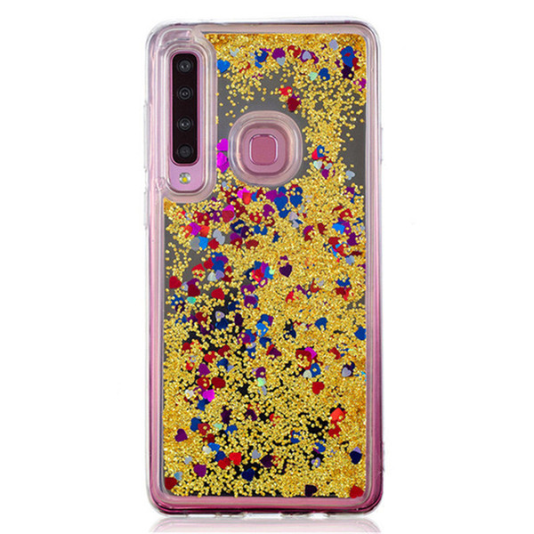 For Samsung Galaxy A9 2018 Case Cover Quicksand Flash Glitter Powder Mirror Hard Mobile Phone Cases