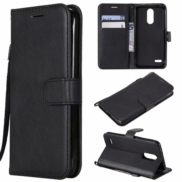 Wallet Case For LG K8 2018 European Edition Flip back Cover Pure Color PU Leather Mobile Phone Bags Coque Fundas