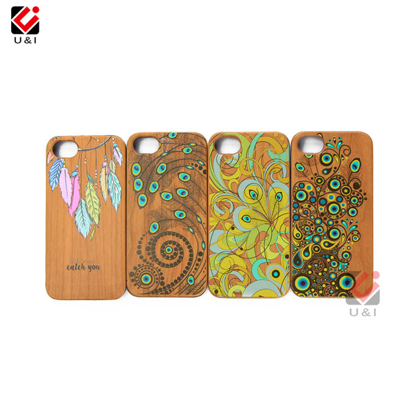 Print Flowers Design Wood TPU Mobile Phone Case For iPhone 6 7 8 Plus X XR XS Max Mobile Phone Accessories