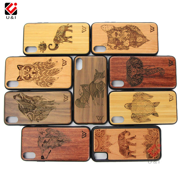 New Arrivals Smooth TPU Frame Natural Wooden Mobile Cell Phone Case For iPhone 6 7 8 X 6Plus 7Plus XS Max