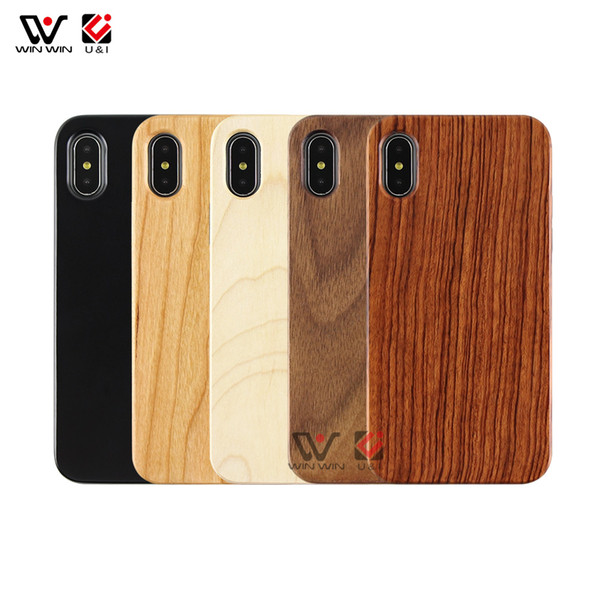 New Products Beautiful Laser Engraving Blank Wood TPU Frame Phone Cover Case For iPhone 7 For iPhone 8