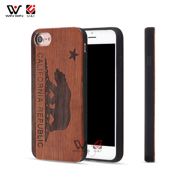 Wood Grain Soft Back Shell Phone Cases For iPhone 6 7 8 Plus X XR XS 11 Pro Max