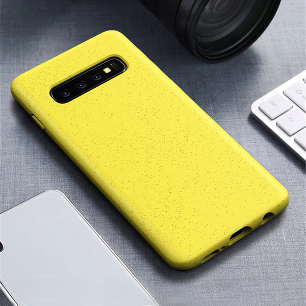 Natural 100% Recycled Degradable Wheat Straw Phone Case For Samsung Galaxy S10 Note 10 Plus Lite