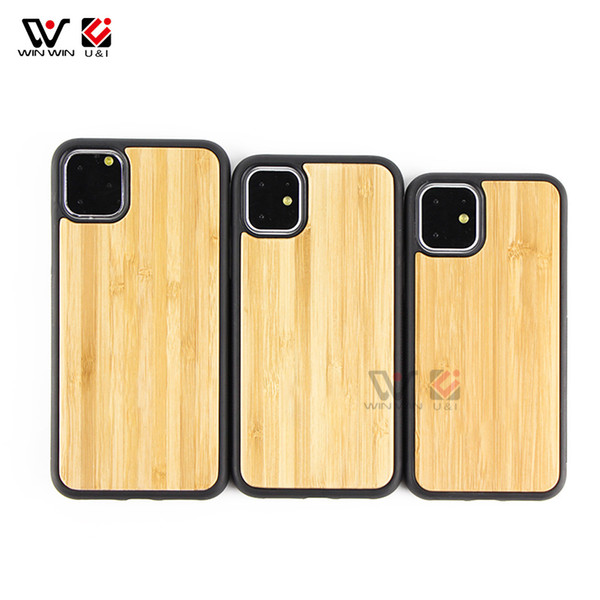 Custom Design Smooth Bamboo Wood Phone Cases For iPhone 6 7 8 X 11 Pro Max