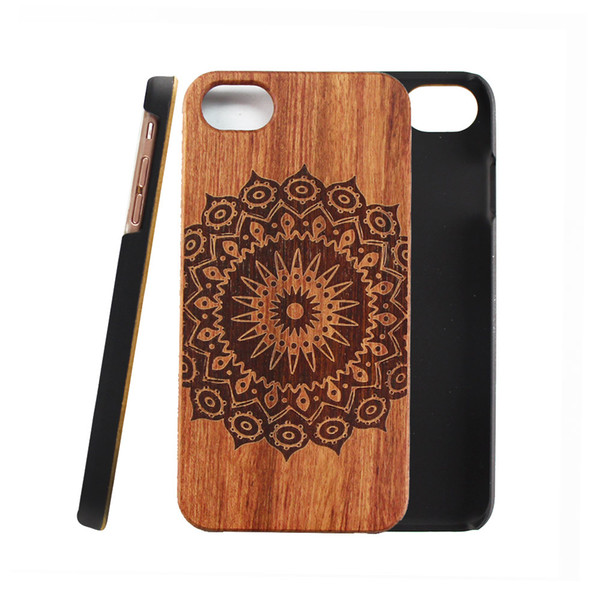 Hot Sales Engraving Design PC Wood Phone Case For iPhone 6 7 8 11 Plus X XR XS Max