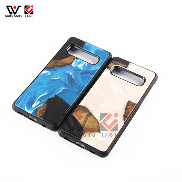 Fashion Natural Resin Wood Phone Case Cover For iPhone 11 Pro Max Samsung Galaxy S10 Huawei Mate 30 Pro