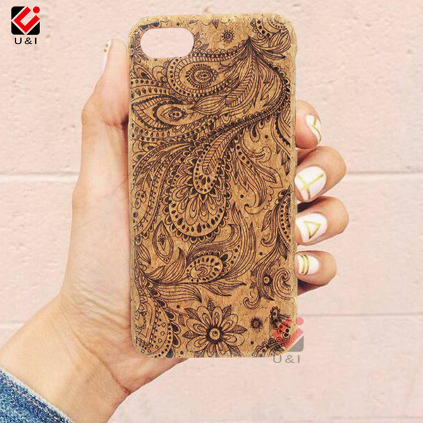 Print Design Cork PC Wood Phone Case For iPhone 6 7 8 Plus X XR XS Max For iPhone 11 Pro Max