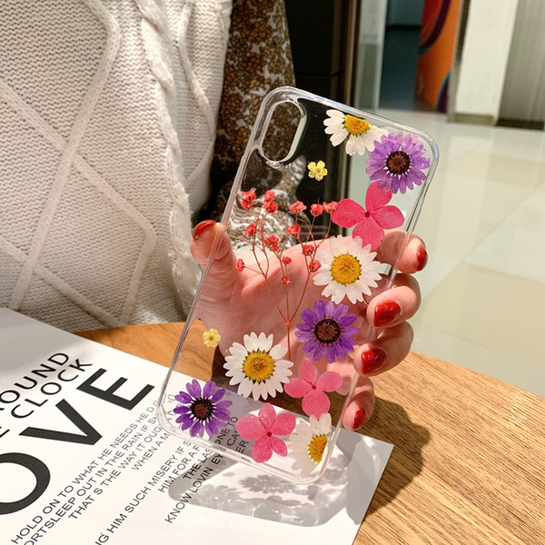 Fashion Beautiful Dry Flowers Silicone Phone Case Cover For iPhone 6 7 8 Plus X XR iPhone 11 Pro Max