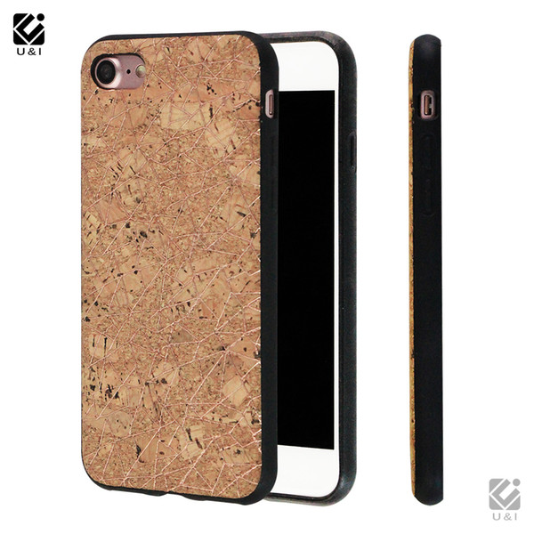 Cork Wood TPU Frame Phone Case For iPhone 6 7 8 Plus X XR XS Max For iPhone 11 Pro Max