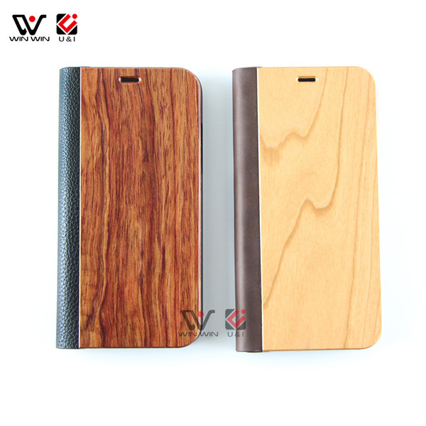 Luxury Phone Accessories Wallet Flip Leather Wood Cover Phone Case Cover For iPhone 6 7 8 Plus X XR iPhone 11 Pro Max