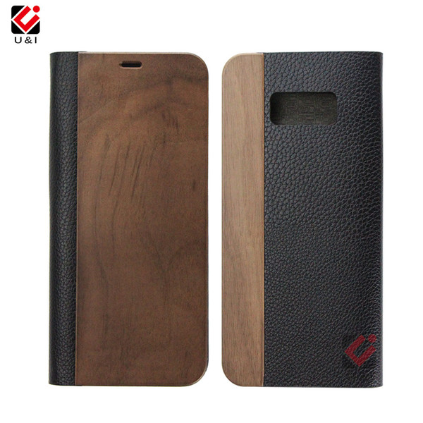 2020 New Design Classic Hot Sale Natural Walnuit Wooden Leather Phone Cases For iPhone For Huawei For Samsung