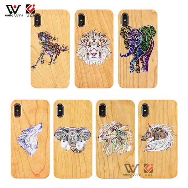 2019 Hot Sale Custom Logo Priting TPU Natural Wood Cell Phone Case For iPhone 5 6 7 8 X XR XS Max