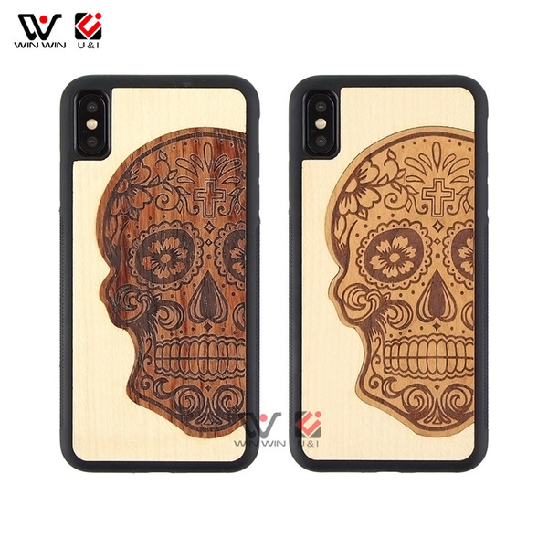 Cool Fashion Young People Skull Design Wood Phone Cases For iPhone 6 7 8 11 Plus X XR XS Pro Max