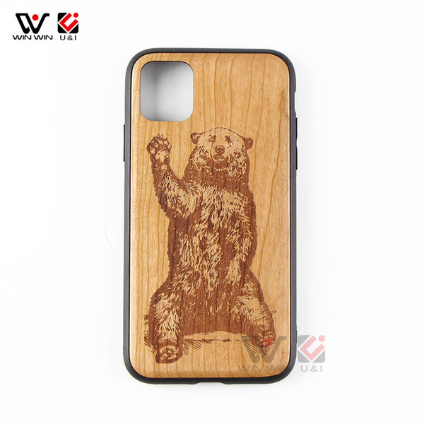 2019 New Custom Design Natural Real Wood PC Wooden Hard PC Case Cover Case For iPhone 11 Pro Max