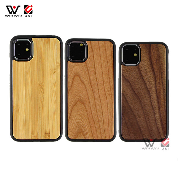 2019 Hot Sale Clear Blank Wood Back Mobile Cover Phone Cases For iPhone 11 Pro Max