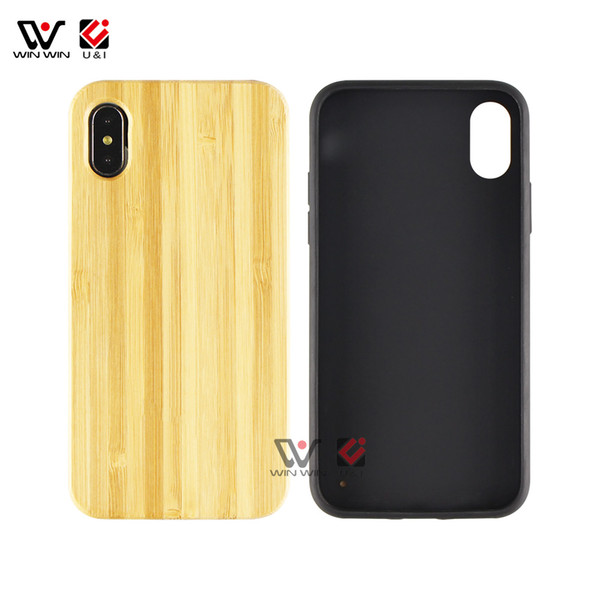 Blank Bamboo TPU Frame Shockproof Wood Phone Cases For iPhone 6 7 8 11 Plus X XR XS Pro Max