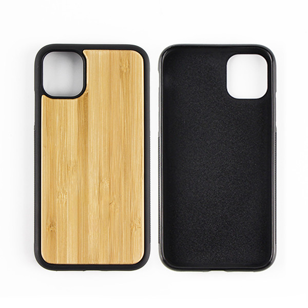 Bamboo Wooden Cell Phone Case For iPhone 6 7 8 X Blank Wood Phone Case For iPhone 11 Pro Max