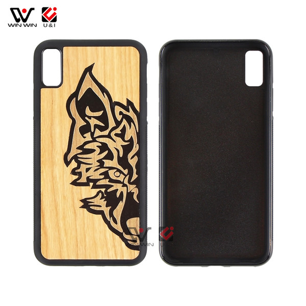 Wolf Totem Design Custom Wood Phone Cases For iPhone 6 7 8 11 Plus X XR XS Pro Max