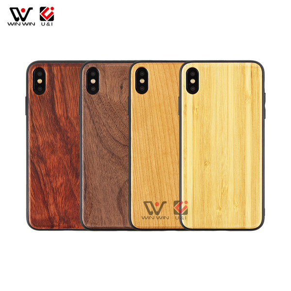 U&I Genuine Blank Wood Cell Phone Case For iPhone 6 7 8 Plus X XR XS Max Wholesale OEM Logo