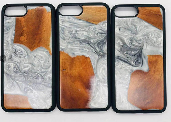 Very Popular New Wood+Resin Phone Case Wood Cases For Iphone 7 8 PLUS X Xs max Xr Phone 11 Pro 5.8 6.1 6.5 Cellphone Wooden Bamboo Shell
