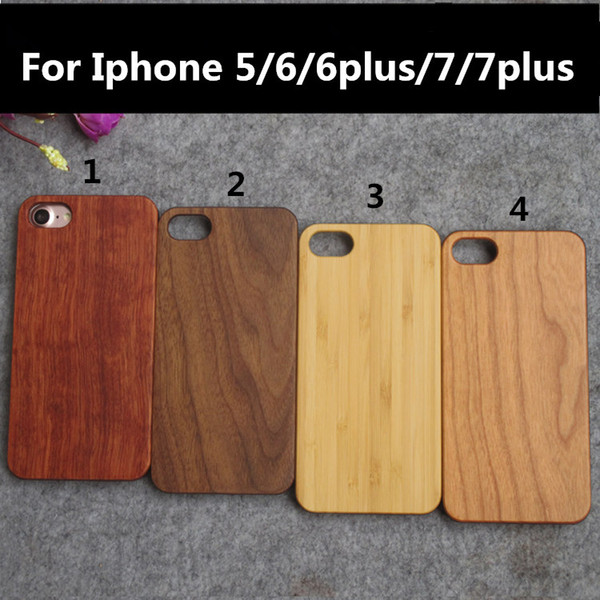 For Iphone 6 6s Plus 6plus Wood Case, Handmade Hard Back Cover For Iphone 7 7 Plus Bamboo Wooden Carving Cases Shell Housing