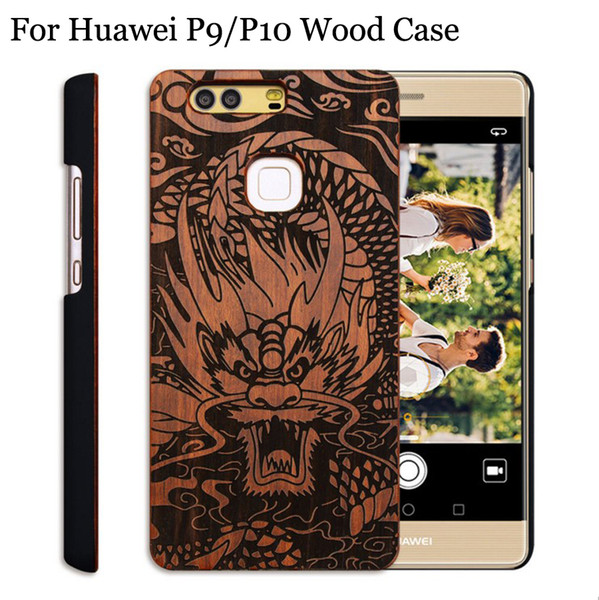 2017 Hot sale Real Wood Case For Huawei P9 P10 Wooden Phone Cover With PC Back Case 3D Engraving Wood Cases For Huawei P10 PLUS