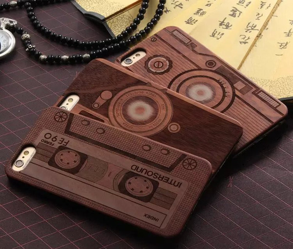 For Apple iphone 6 6S plus iphone 7 plus SE Wood case Bamboo Custom Design Wooden PC cell phone cases For Samsung Accessory