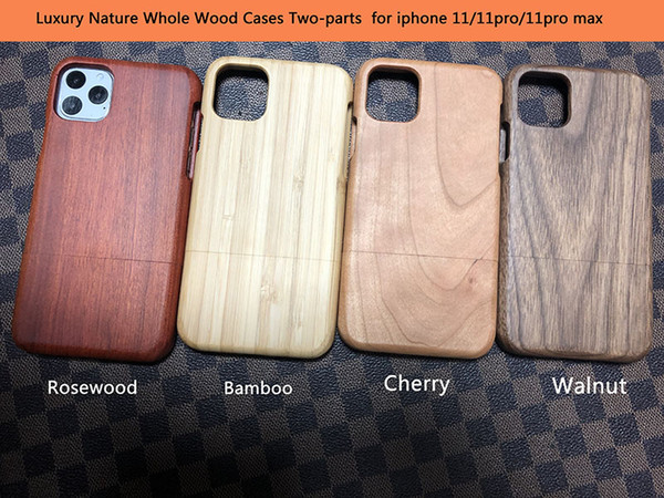 Newest Nature Wood Phone Cover For iphone 11 11 pro max Mobile Phone Cases Wooden Shell For iphone 7/8/8PLUS/X/XR/XS AMAX Free DHL