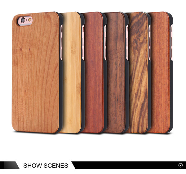 Eco-friendly Real Wood Case For Iphone 7 Handmade Customized Wooden Mobile Phone Hard Cases For Apple iphone 6 plus 6s 7plus