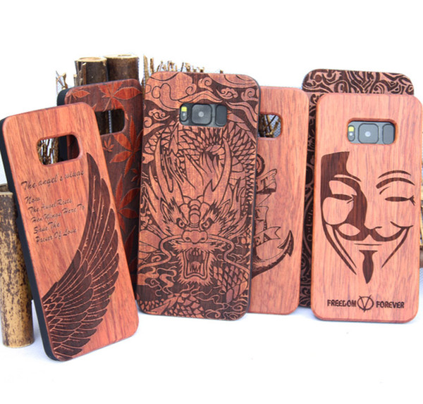 Hot sale Luxury Wood Phone Cover For Iphone 5 6 6S 7 Plus Wood Cases Hard Back Shell For Samsung Galaxy S8 S8 Plus S5 S6 S7 edge