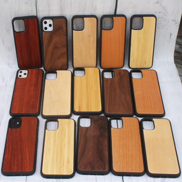 2019 New Arrival Wood Case For Iphone 11 pro 5.8 6.1 6.5 inch Designer Mobile Phone Cover Shockproof Wooden Cases For Iphone Xs max 7 8 plus