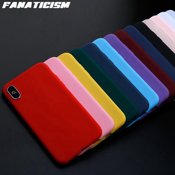 Ultra-thin Candy Color Matte Back Cover Soft TPU Silicone Rubber Case For iPhone XR X XS Max SE 5 6S 7 8 Plus