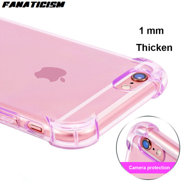 Anti-knock 1mm Slim Soft Silicone Clear Case For iphone 11 Pro XR XS Max 5 SE 6 7 8 Plus Shockproof Phone Cover