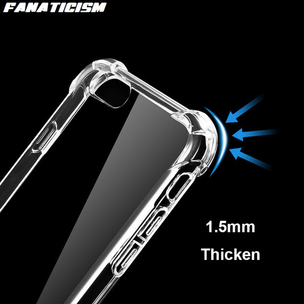 1.5mm Thicken Soft Silicone Air-bag Clear Phone Cases For iphone 11 Pro XR XS Max SE 6 7 8 Plus Shockproof Cover