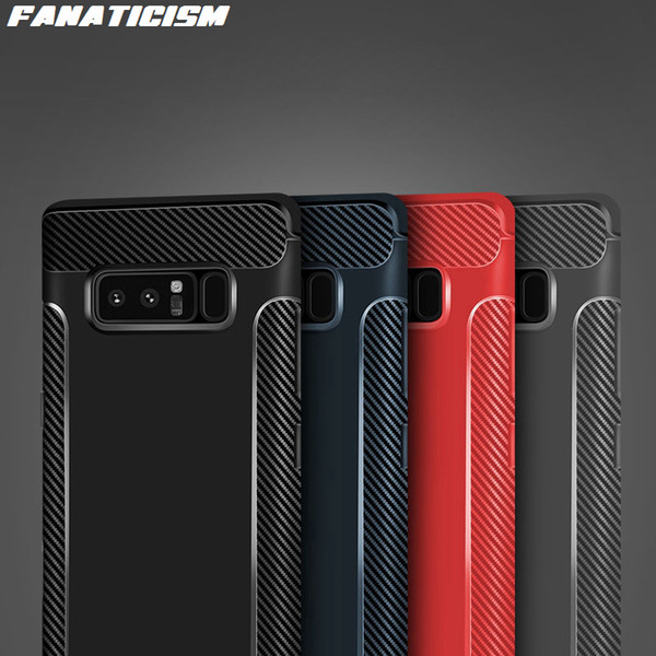 Fanaticism Carbon Fiber Soft TPU Silicone Case For Samsung S10 S9 S8 Plus Note 9 8 iphone XR XS Max Shockproof Matte Cover