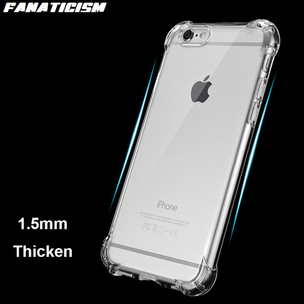 1.5mm Thicken Shockproof Case For iphone 11 Pro XR X XS Max SE 6 7 8 Plus Air-bag Soft TPU Clear Cover