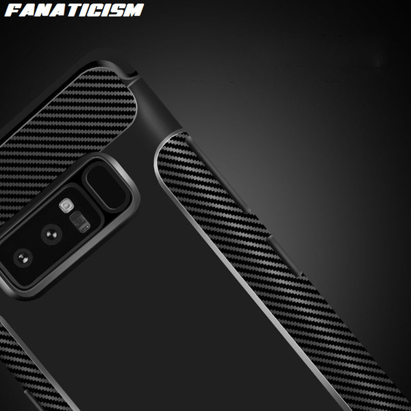 Fanaticism Carbon Fiber Soft TPU Silicone Phone Cases For Samsung S10 S9 S8 Plus Note 9 iphone XR XS Max Shockproof Back Cover