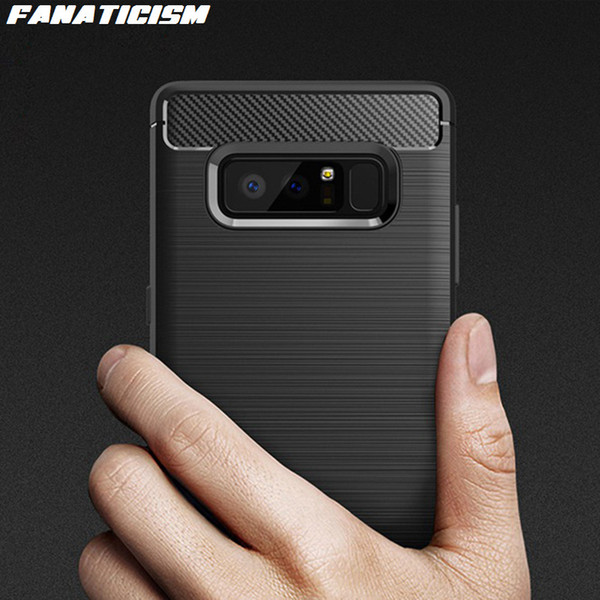 Fanaticism Carbon Fiber Brushed Soft TPU Silicone Phone Cases For Samsung S10 S10e S9 S8 Plus Note 9 8 Rugged Armor Cover