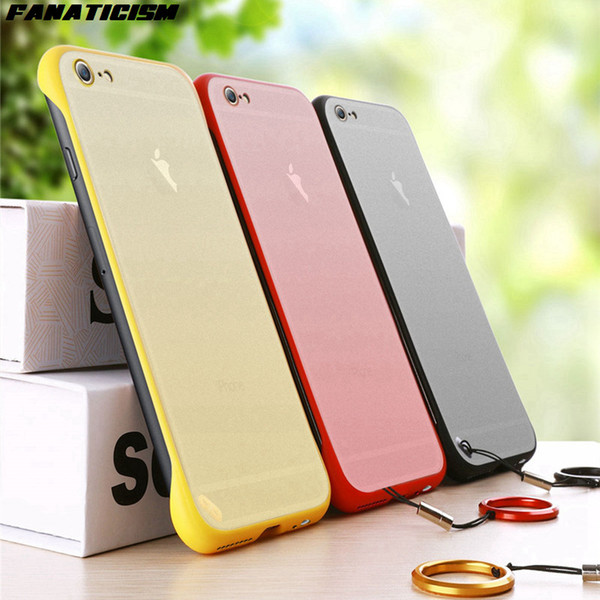 100pcs Phone Cases Borderless Scrub Transparent PC Silicone Soft Edge Shockproof Phone Cover For iPhone 6 7 8 Plus XR X XS Max