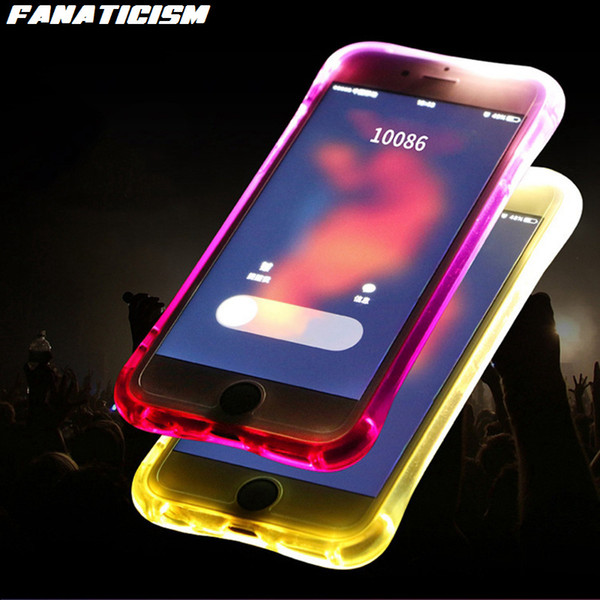 TPU Call Light Case For iPhone XR 8 7 6s Plus XS LED Anti-knock Flash Cover For iPhone 11 Pro XR XS MAX