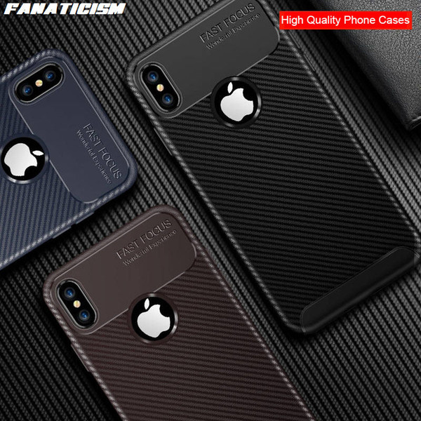 Phone Cover For iphone XR X XS Max Carbon Fiber Shockproof Soft TPU Silicone Case For iphone SE 5 6 7 8 plus