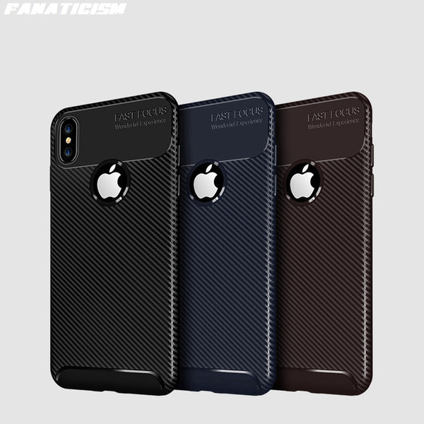 Soft Silicone Cover Carbon Fiber TPU Shockproof Case For iphone XR X XS Max SE 5s 6 7 8 Plus Phone Cases