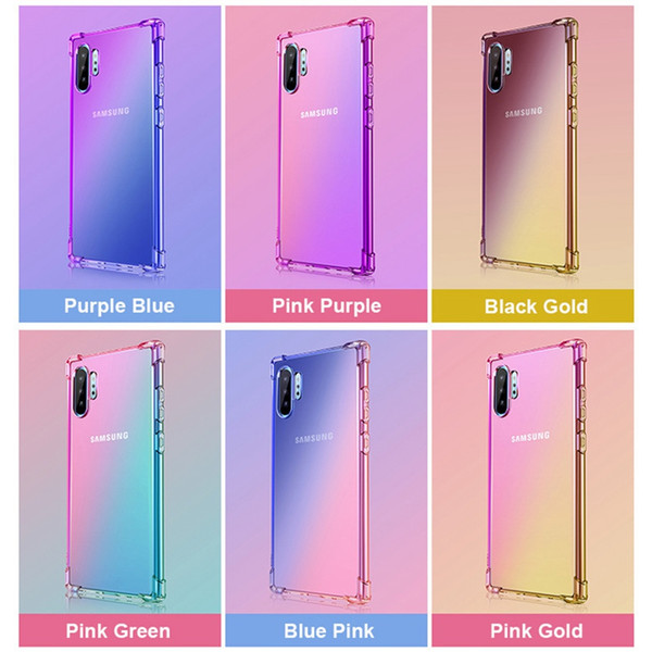 Soft Silicone Gradient Colors Shockproof Phone Case For Samsung S10 5G S9 S8 Plus Note 9 10+ M10 M20 M30 M40 Cover